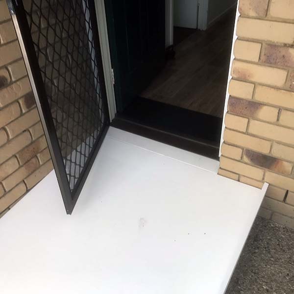 Small access ramp installation